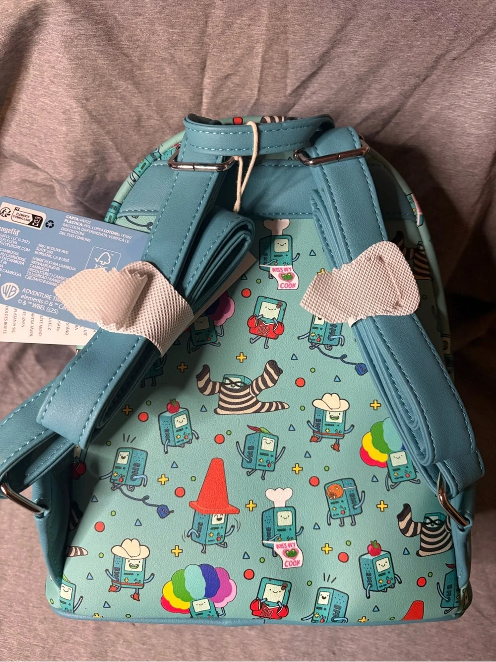 Loungefly Adventure Time BMO Teal Kids Mini Backpack